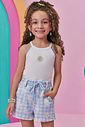 Conjunto de regata em canelado e shorts em malha textura 98456 Kukiê Infantil Menina Conjunto de regata em canelado e shorts em malha textura 98456 Kukiê Infantil Menina