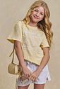 Camiseta comfy em meia malha 94909 Lilimoon Teen Menina Camiseta comfy em meia malha 94909 Lilimoon Teen Menina