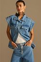 Colete oversized em denim 94439 Linzzi Colete oversized em denim 94439 Linzzi