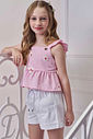 Conjunto de bata em tricoline bordado flores com shorts em sarja com elastano 98906 Infanti Infantil Menina Conjunto de bata em tricoline bordado flores com shorts em sarja com elastano 98906 Infanti Infantil Menina