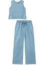 Conjunto de blusa e calça midi em jeans teca 96287 Lilimoon Teen Menina Conjunto de blusa e calça midi em jeans teca 96287 Lilimoon Teen Menina