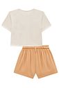 Conjunto de blusa over em malha fresh com shorts em viscose 98117 Infanti Infantil Menina