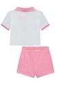 Conjunto de blusa polo em meia malha e short saia em soft line 94918 Infanti Infantil Menina Conjunto de blusa polo em meia malha e short saia em soft line 94918 Infanti Infantil Menina