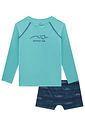 Conjunto de camiseta e sunga em malha uv dry com proteção UV50+ 97328 Johnny Fox Teen Menino Conjunto de camiseta e sunga em malha uv dry com proteção UV50+ 97328 Johnny Fox Teen Menino