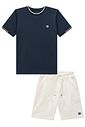 Conjunto de camiseta em meia malha e bermuda em sarja girassol com elastano 98834 Johnny Fox Teen Menino