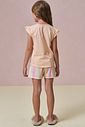 Conjunto de pijama de blusa em meia malha e shorts em malha comfy 96211 Infanti Infantil Menina