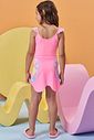 Conjunto de maiô e saída em malha com proteção UV50+ 95212 Kukiê Infantil Menina Conjunto de maiô e saída em malha com proteção UV50+ 95212 Kukiê Infantil Menina