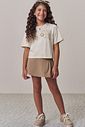 Conjunto de blusa em meia malha e short saia em sarja com elastano 98787 Lilimoon Teen Menina Conjunto de blusa em meia malha e short saia em sarja com elastano 98787 Lilimoon Teen Menina