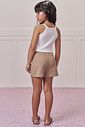 Conjunto de regata e short saia em canelado liz 98724 Infanti Infantil Menina