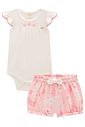 Conjunto de body em suedine com shorts em molecotton 98565 Infanti Bebê Menina Conjunto de body em suedine com shorts em molecotton 98565 Infanti Bebê Menina