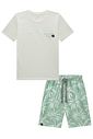 Conjunto de camiseta em meia malha e bermuda em nylon ergonomic com elastano 98695 Johnny Fox Teen Menino Conjunto de camiseta em meia malha e bermuda em nylon ergonomic com elastano 98695 Johnny Fox Teen Menino