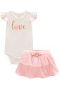 Conjunto de body em suedine e saia com calcinha em molevisco e tule com elastano 98595 Infanti Bebê Menina Conjunto de body em suedine e saia com calcinha em molevisco e tule com elastano 98595 Infanti Bebê Menina
