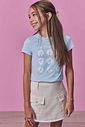 Conjunto de blusa em meia malha e short saia em moletom sem pelúcia 98257 Vic Teen Menina Conjunto de blusa em meia malha e short saia em moletom sem pelúcia 98257 Vic Teen Menina