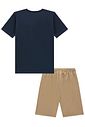 Conjunto de camiseta em meia malha e bermuda em sarja girassol com elastano 96857 Johnny Fox Teen Menino Conjunto de camiseta em meia malha e bermuda em sarja girassol com elastano 96857 Johnny Fox Teen Menino