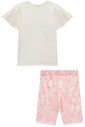 Conjunto de blusa alongada em cotton e bermuda biker em malha power 96646 Infanti Infantil Menina