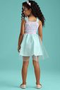 Fantasia de Sereia (Vestido em malha UV, tule e paetê cristal, acompanha cauda removível) 97607 Kukiê Infantil Menina