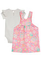 Conjunto de body em cotton e salopete em molecotton 95221 Kukiê Bebê Menina Conjunto de body em cotton e salopete em molecotton 95221 Kukiê Bebê Menina