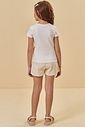 Shorts em sarja com elastano 95570 Kukiê Infantil Menina