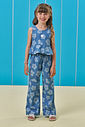 Conjunto de bata e calça em jeans 95069 Kukiê Infantil Menina