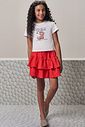Conjunto de blusa em meia malha e saia em malha texturizada com shorts embutido 98960 Lilimoon Teen Menina Conjunto de blusa em meia malha e saia em malha texturizada com shorts embutido 98960 Lilimoon Teen Menina