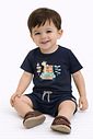 Conjunto de body e bermuda em suedine 95046 LucBoo Bebê Menino Conjunto de body e bermuda em suedine 95046 LucBoo Bebê Menino