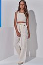 Conjunto de regata e calça wide leg em linho 99118 Vic Teen Menina Conjunto de regata e calça wide leg em linho 99118 Vic Teen Menina