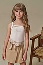 Conjunto de regata em canelado liz e short saia em sarja com elastano 97047 Infanti Infantil Menina Conjunto de regata em canelado liz e short saia em sarja com elastano 97047 Infanti Infantil Menina