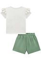 Conjunto de blusa em malha fresh com shorts em molevisco 94669 Infanti Infantil Menina