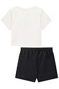 Conjunto de blusa em meia malha e shorts em moletom sem pelúcia 96291 Lilimoon Teen Menina Conjunto de blusa em meia malha e shorts em moletom sem pelúcia 96291 Lilimoon Teen Menina