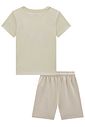 Conjunto de camiseta em meia malha e bermuda em malha afaiataria com elastano 99030 Johnny Fox Teen Menino