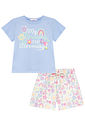 Conjunto de blusa em meia malha e shorts em air tech 97045 Kukiê Infantil Menina Conjunto de blusa em meia malha e shorts em air tech 97045 Kukiê Infantil Menina
