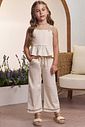 Conjunto de bata e calça mariner em linho com elastano 98536 Infanti Infantil Menina Conjunto de bata e calça mariner em linho com elastano 98536 Infanti Infantil Menina