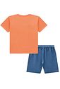 Conjunto de camiseta em meia malha e bermuda em malha denim com elastano 97180 LucBoo Infantil Menino Conjunto de camiseta em meia malha e bermuda em malha denim com elastano 97180 LucBoo Infantil Menino