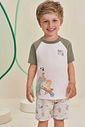 Conjunto de camiseta em malha fresh com elastano e bermuda em moletom linho sem pelúcia 98208 LucBoo Bebê Menino Conjunto de camiseta em malha fresh com elastano e bermuda em moletom linho sem pelúcia 98208 LucBoo Bebê Menino