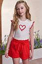 Conjunto de blusa em canelado liz e shorts em laise bordada 98683 Infanti Infantil Menina Conjunto de blusa em canelado liz e shorts em laise bordada 98683 Infanti Infantil Menina