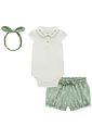 Conjunto de body em suedine com shorts em molecotton e faixa em meia malha 97005 Infanti Bebê Menina Conjunto de body em suedine com shorts em molecotton e faixa em meia malha 97005 Infanti Bebê Menina