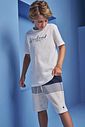 Conjunto de camiseta em meia malha e bermuda em moletom linho sem pelúcia 98854 Johnny Fox Teen Menino Conjunto de camiseta em meia malha e bermuda em moletom linho sem pelúcia 98854 Johnny Fox Teen Menino