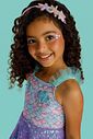 Fantasia de Sereia (Vestido em malha UV, tule e paetê cristal, acompanha cauda removível) 97607 Kukiê Infantil Menina