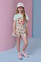 Conjunto de blusa em meia malha e shorts em moletom sem pelúcia 95370 Infanti Infantil Menina Conjunto de blusa em meia malha e shorts em moletom sem pelúcia 95370 Infanti Infantil Menina
