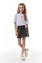 Saia em malha tailor fio tinto com shorts embutido 95984 Vic Teen Menina Saia em malha tailor fio tinto com shorts embutido 95984 Vic Teen Menina
