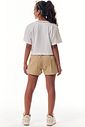 Conjunto de blusa em meia malha e shorts em sarja com elastano 95924 Vic Teen Menina Conjunto de blusa em meia malha e shorts em sarja com elastano 95924 Vic Teen Menina