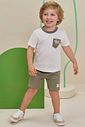 Conjunto de camiseta em malha textura e bermuda em molevisco com elastano 98219 LucBoo Infantil Menino Conjunto de camiseta em malha textura e bermuda em molevisco com elastano 98219 LucBoo Infantil Menino
