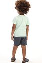 Conjunto de camiseta em meia malha e bermuda em cotton jeans com elastano 94556 LucBoo Infantil Menino Conjunto de camiseta em meia malha e bermuda em cotton jeans com elastano 94556 LucBoo Infantil Menino