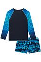 Conjunto de camiseta e sunga em malha UV dry com preoteção UV50+ 92467 LucBoo Infantil Menino Conjunto de camiseta e sunga em malha UV dry com preoteção UV50+ 92467 LucBoo Infantil Menino