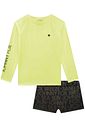 Conjunto de camiseta e sunga em malha uv dry com proteção UV50+ 93361 Johnny Fox Teen Menino Conjunto de camiseta e sunga em malha uv dry com proteção UV50+ 93361 Johnny Fox Teen Menino