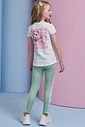 Conjunto de blusa alongada em malha power e calça legging em fly tech 95323 Infanti Infantil Menina