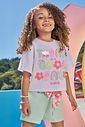 Conjunto de blusa em meia malha e shorts em moletom sem pelúcia 96580 Kukiê Infantil Menina Conjunto de blusa em meia malha e shorts em moletom sem pelúcia 96580 Kukiê Infantil Menina