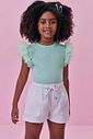 Shorts em sarja com elastano 98747 Kukiê Infantil Menina Shorts em sarja com elastano 98747 Kukiê Infantil Menina