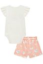 Conjunto de body em suedine com shorts em molecotton 95343 Infanti Bebê Menina Conjunto de body em suedine com shorts em molecotton 95343 Infanti Bebê Menina