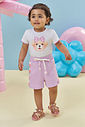 Conjunto de body em cotton e shorts em malha waffle 95351 Kukiê Bebê Menina Conjunto de body em cotton e shorts em malha waffle 95351 Kukiê Bebê Menina